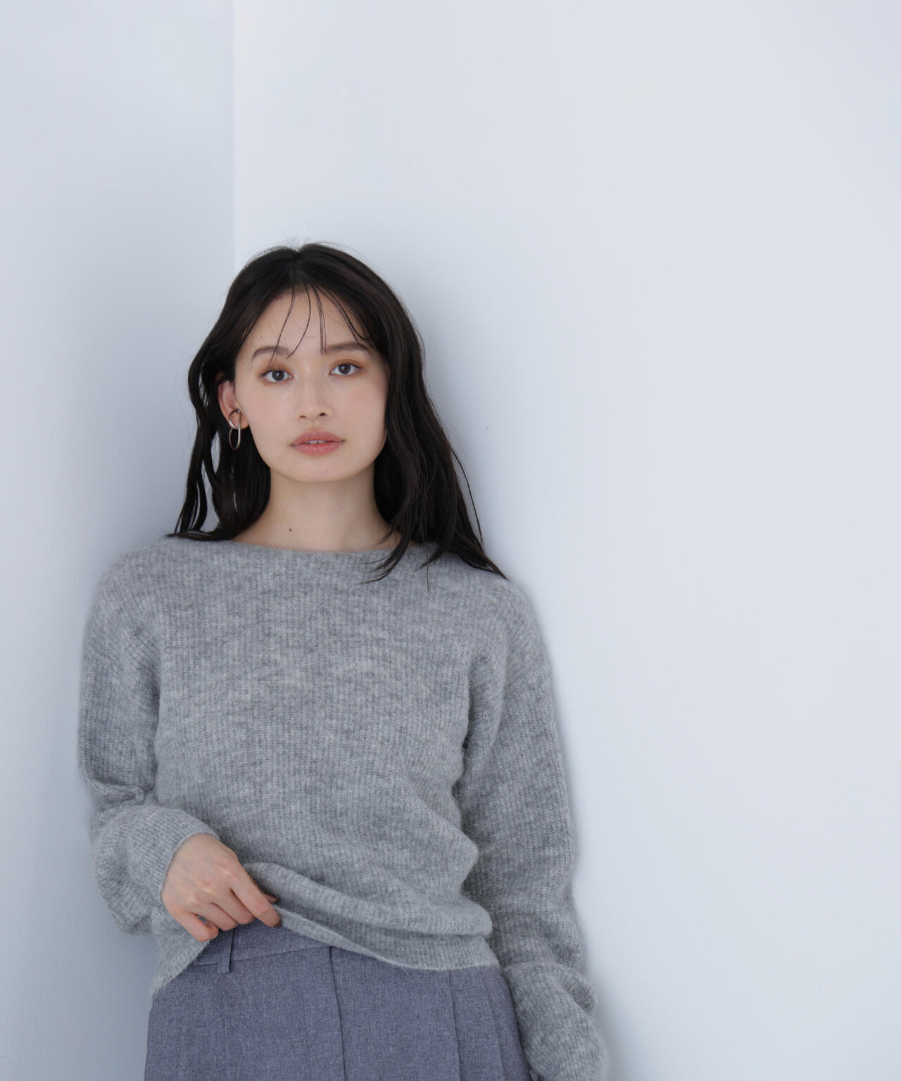 アルパカ混クルーネックニット | NATURAL BEAUTY BASIC（ナチュラル