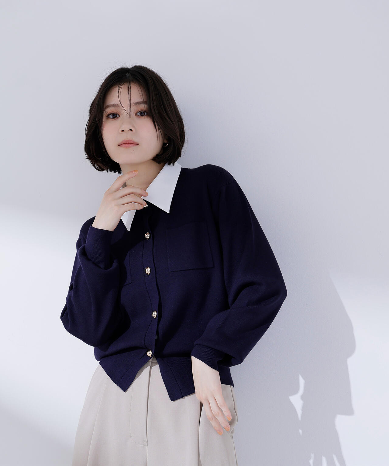 一部店舗・mix.tokyo 限定カラー：ピンク】2wayカラーニット