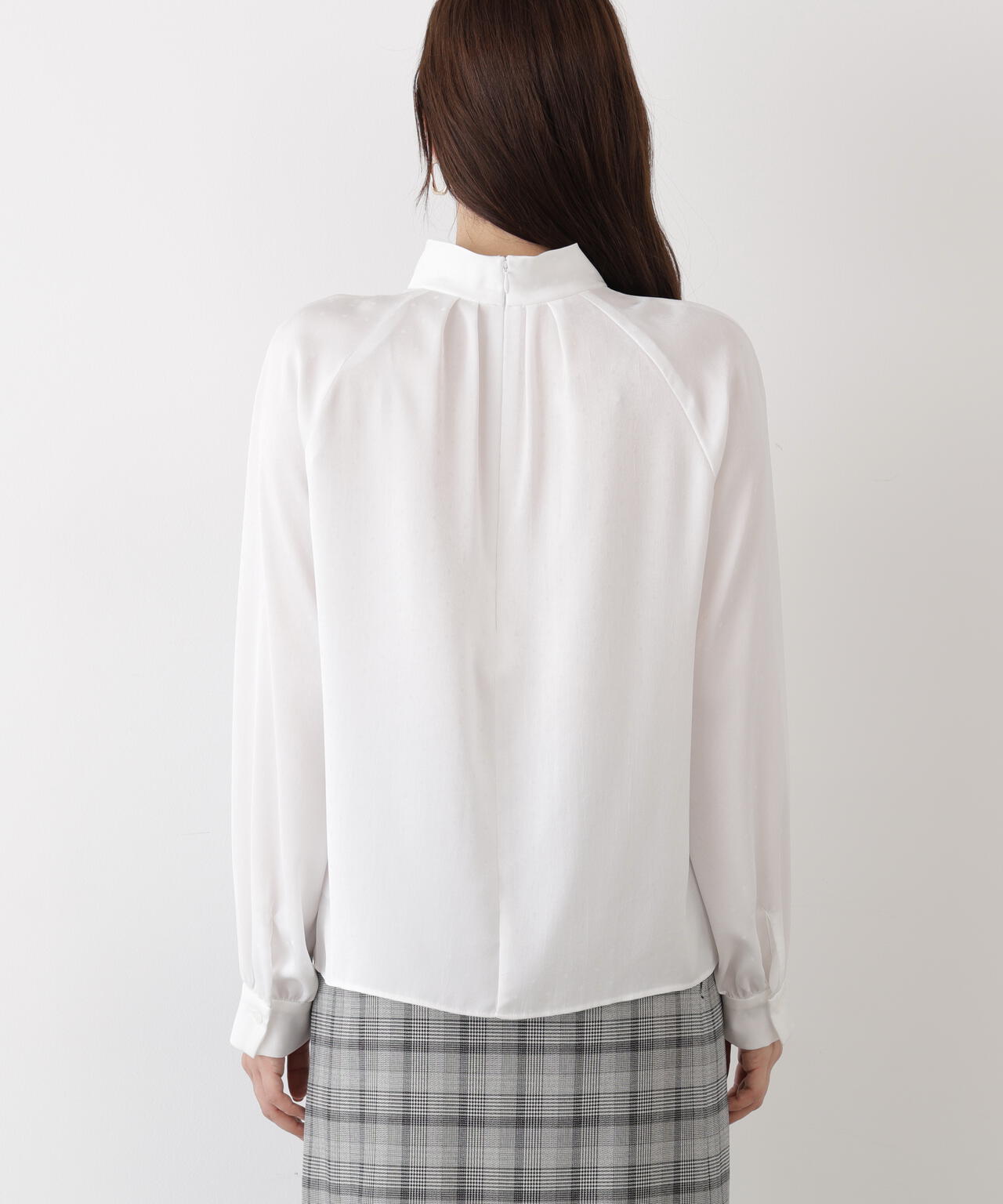 ギャザーネックドットジャガードブラウス | PINKY&DIANNE（ピンキー