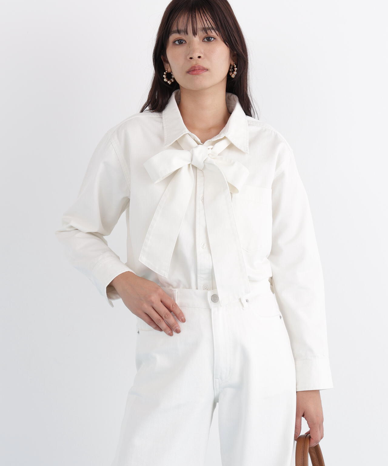 ネックリボンデニムシャツ | PINKY&DIANNE（ピンキー&ダイアン