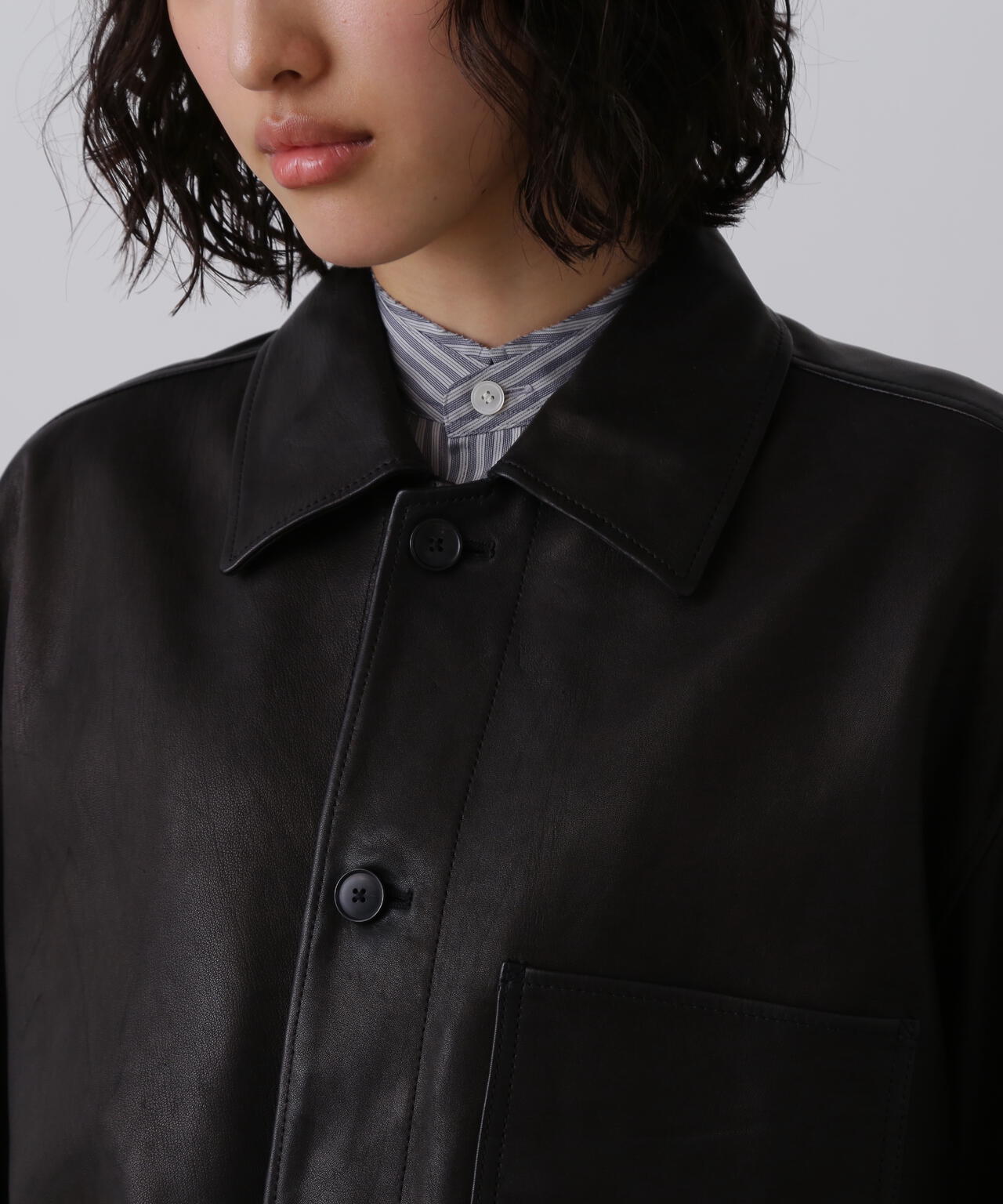 YLEVE / SHEEP LEATHER COVERALL JACKET | YLÈVE（イレーヴ） ｜【公式