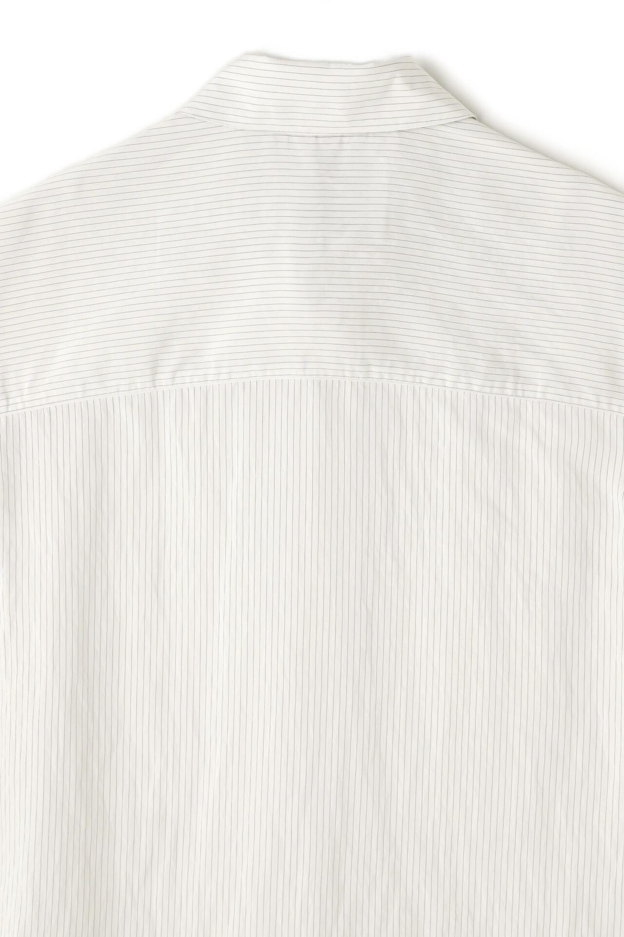 別注］STUDIO NICHOLSON / CRINKLE FINE STRIPE SHORT SLEEVE BOXY