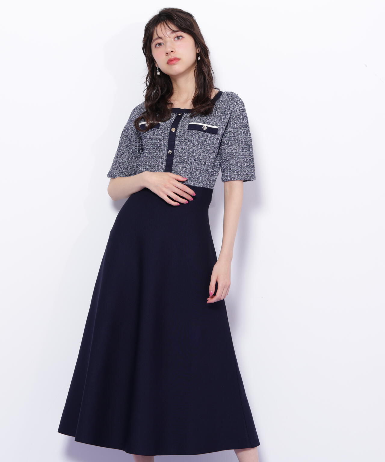 ミックスツイード切替ニットワンピース | JILL by JILL STUART（ジル