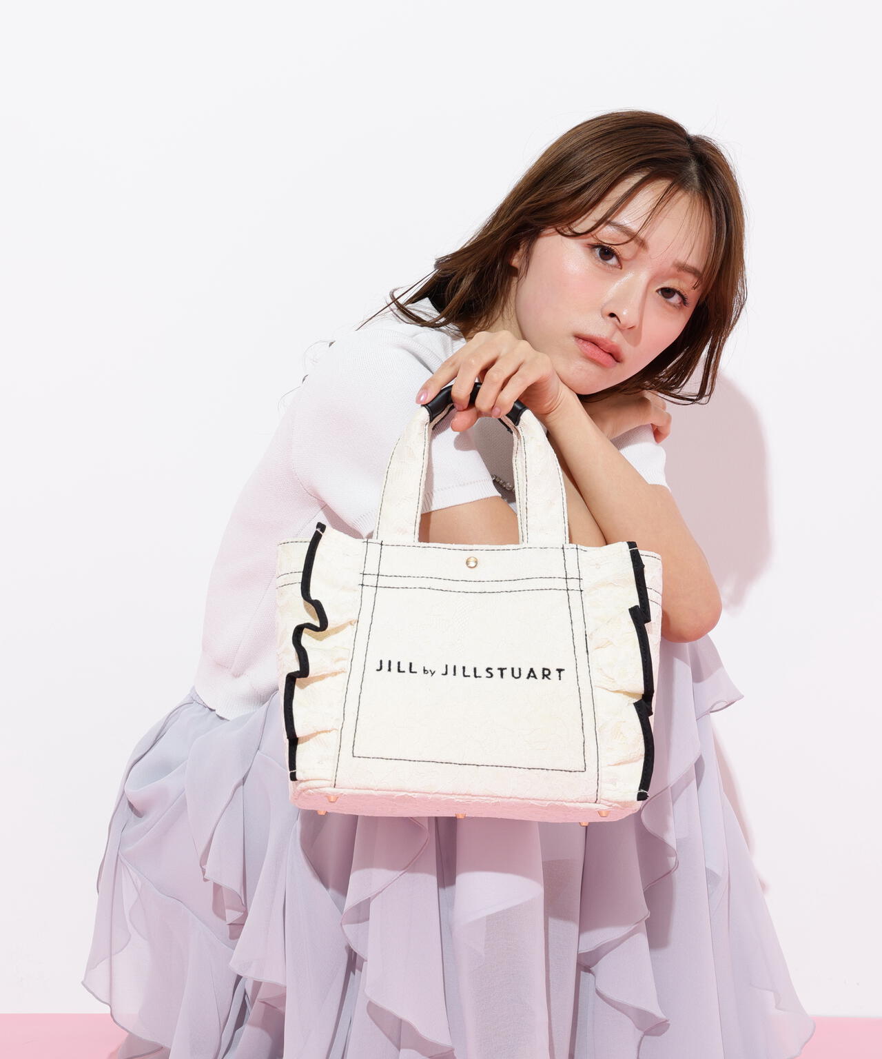 レースフリルトートバッグ | JILL by JILL STUART（ジル バイ ジル