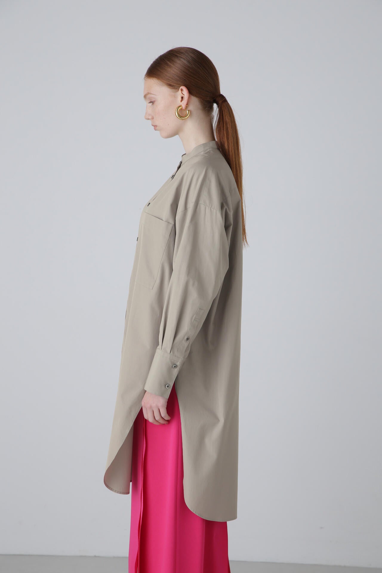 THOMAS MASON Coブロードノーカラーブラウス | ADORE（アドーア