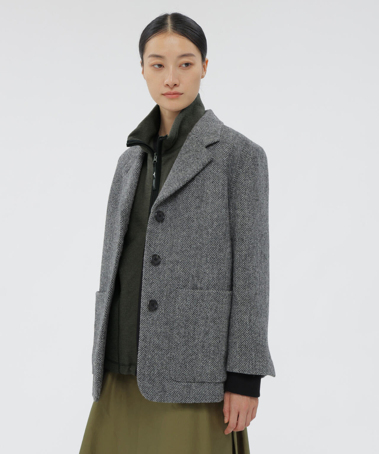 WIDE HERRINGBONE WOOL JACKET | MARGARET HOWELL（マーガレット