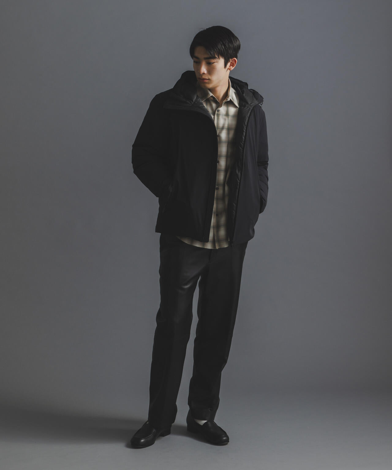 西川ダウン(R)」スポーティーフードダウン | NANO universe（ナノ