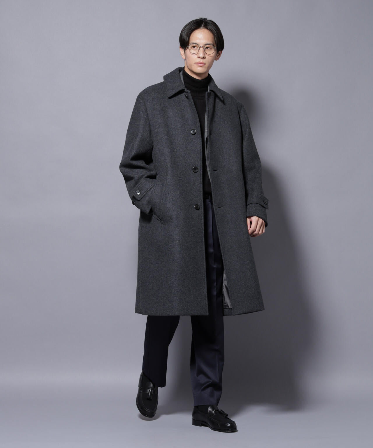 ウールカシミヤメルトンシングルコート | NANO universe（ナノ