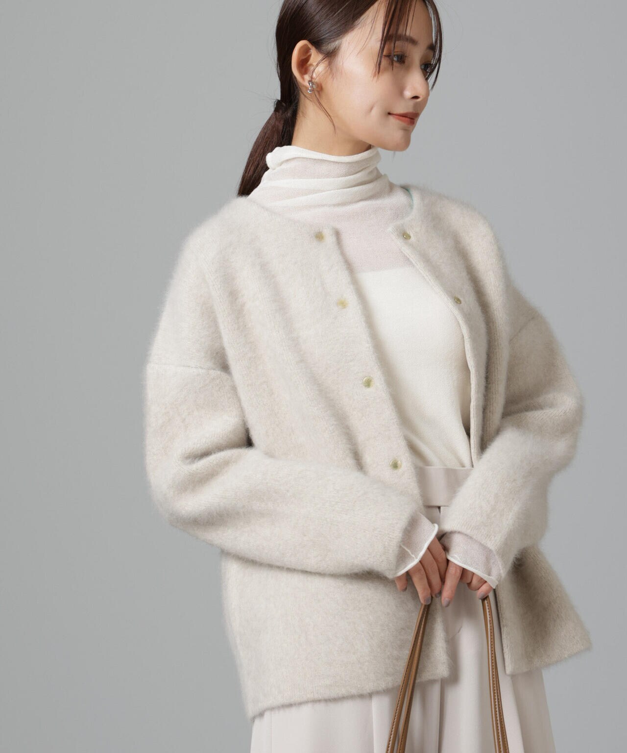 ウォッシャブルフォックスリバーニットジャケット | NANO universe