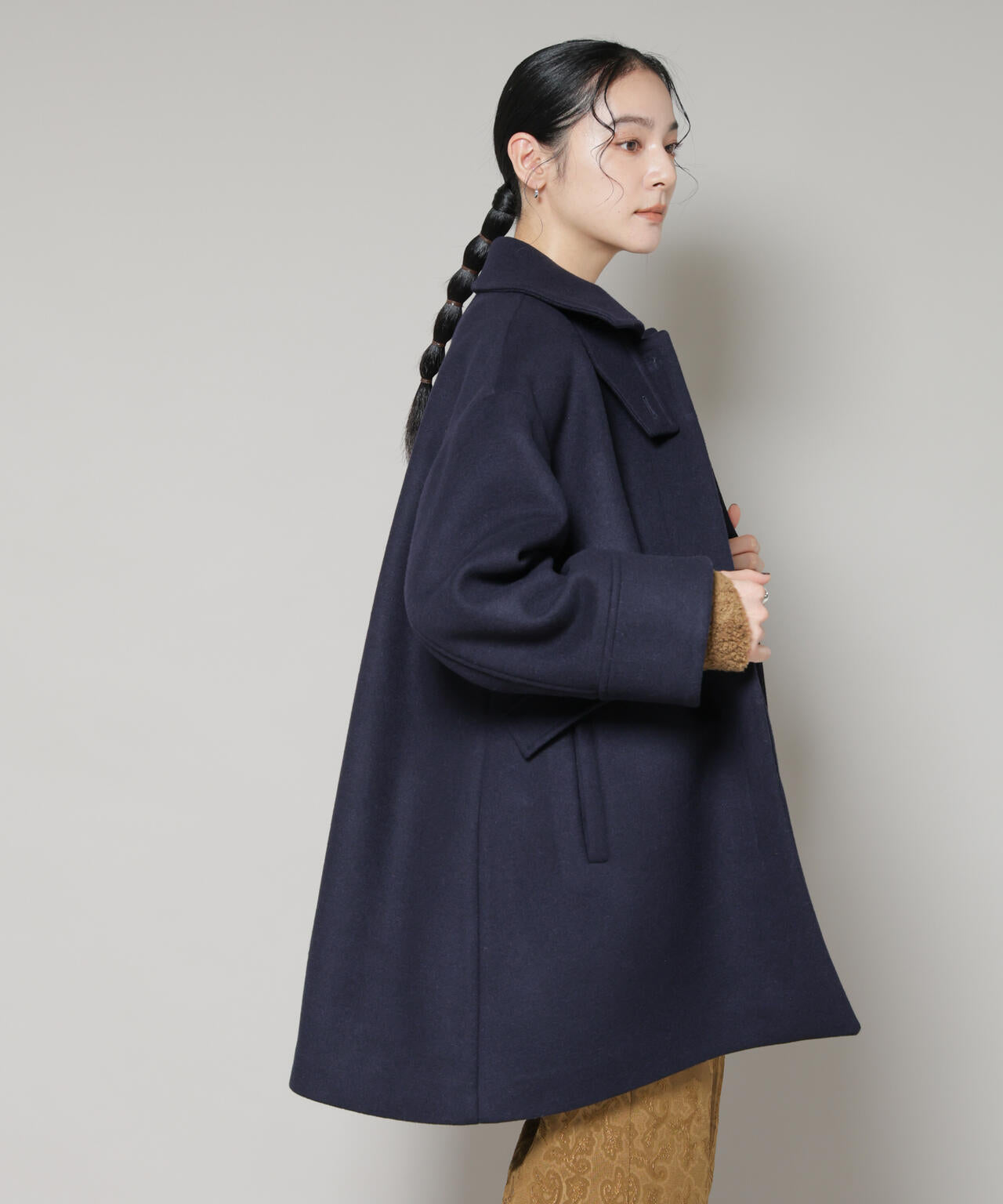 WooLoop Aラインステンカラーミドルコート | NANO universe（ナノ