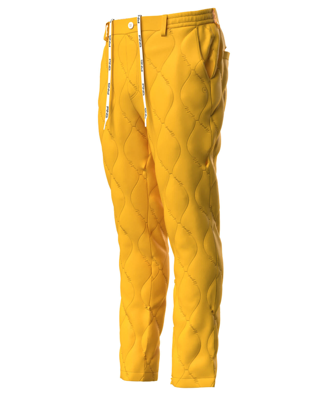 PING APPAREL】全方向ストレッチキルティングタフタテーパードパンツ