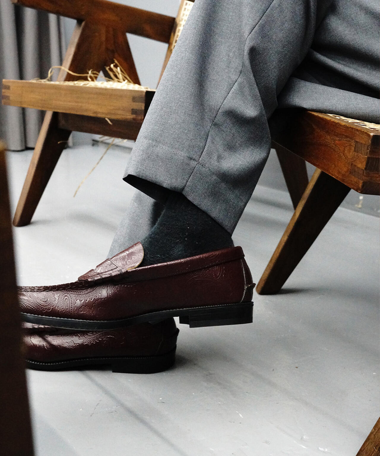 The Kenford Fineshoes/【LHP EXCLUSIVE】WINE PAISLRY LOAFERS