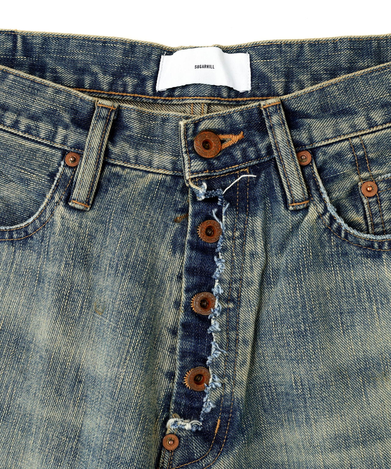 SUGARHILL/シュガーヒル/DAMAGED MODERN DENIM PANTS WIDE CUT | L.H.P