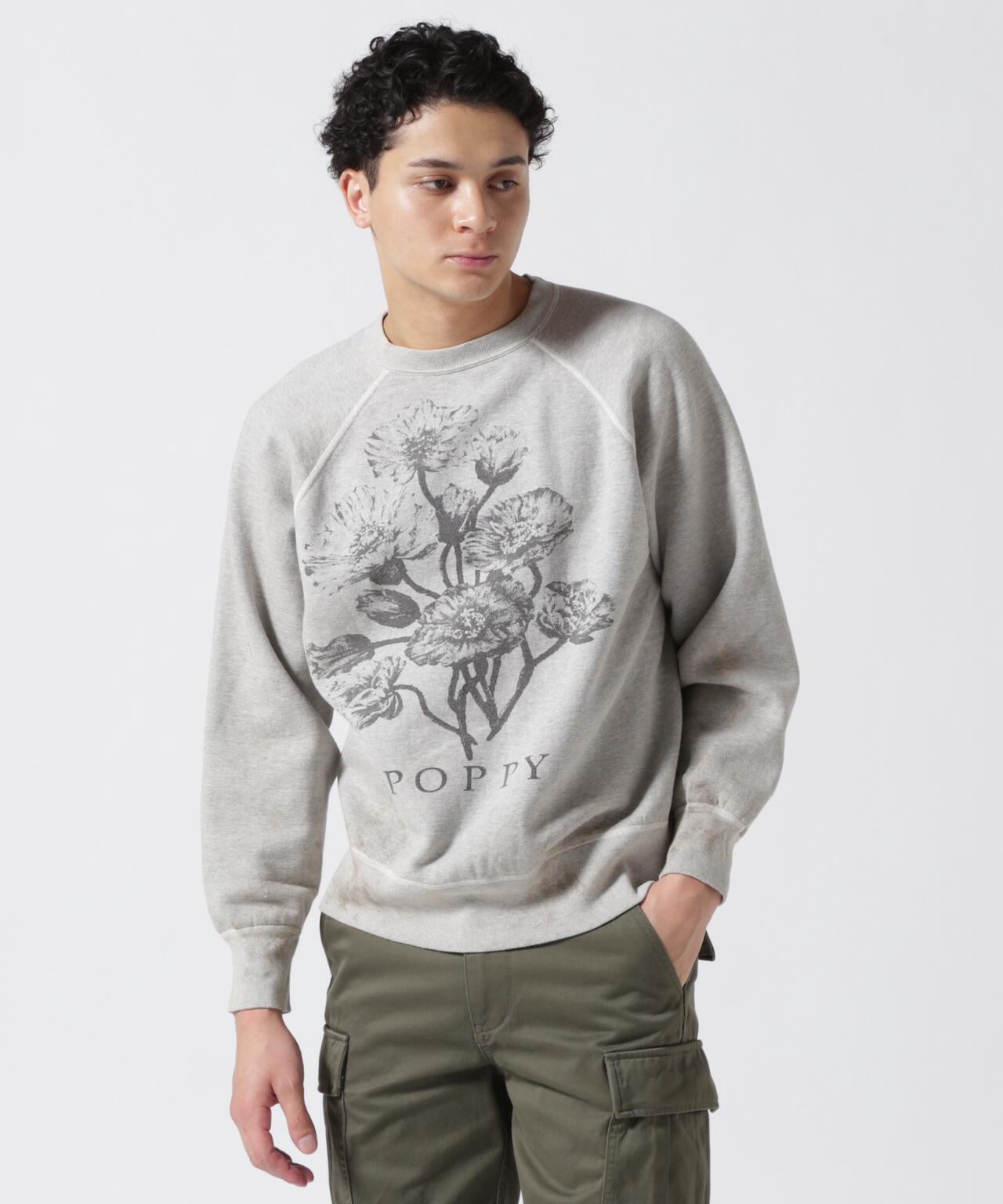 SAINT MICHAEL/セントマイケル/CREW SWEAT/FLOWER/GRAY | ROYAL FLASH