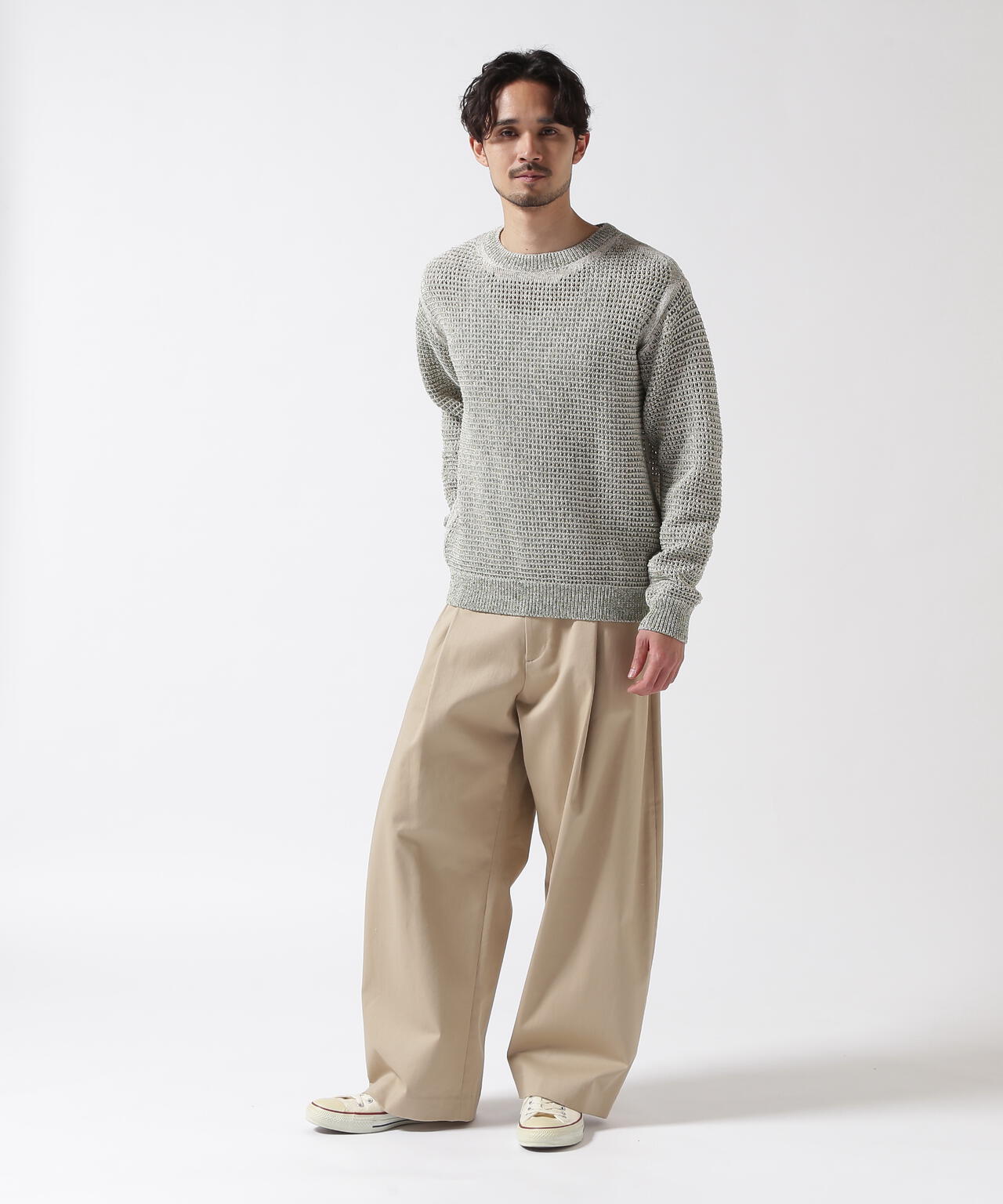 YOKE/ヨーク/MESH KNITTED CREWNECK SWEATER | GARDEN（ガーデン