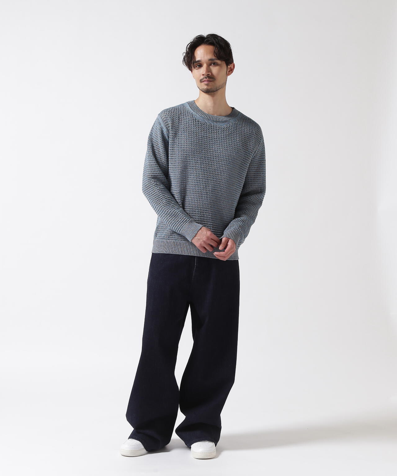 YOKE/ヨーク/MESH KNITTED CREWNECK SWEATER | GARDEN（ガーデン