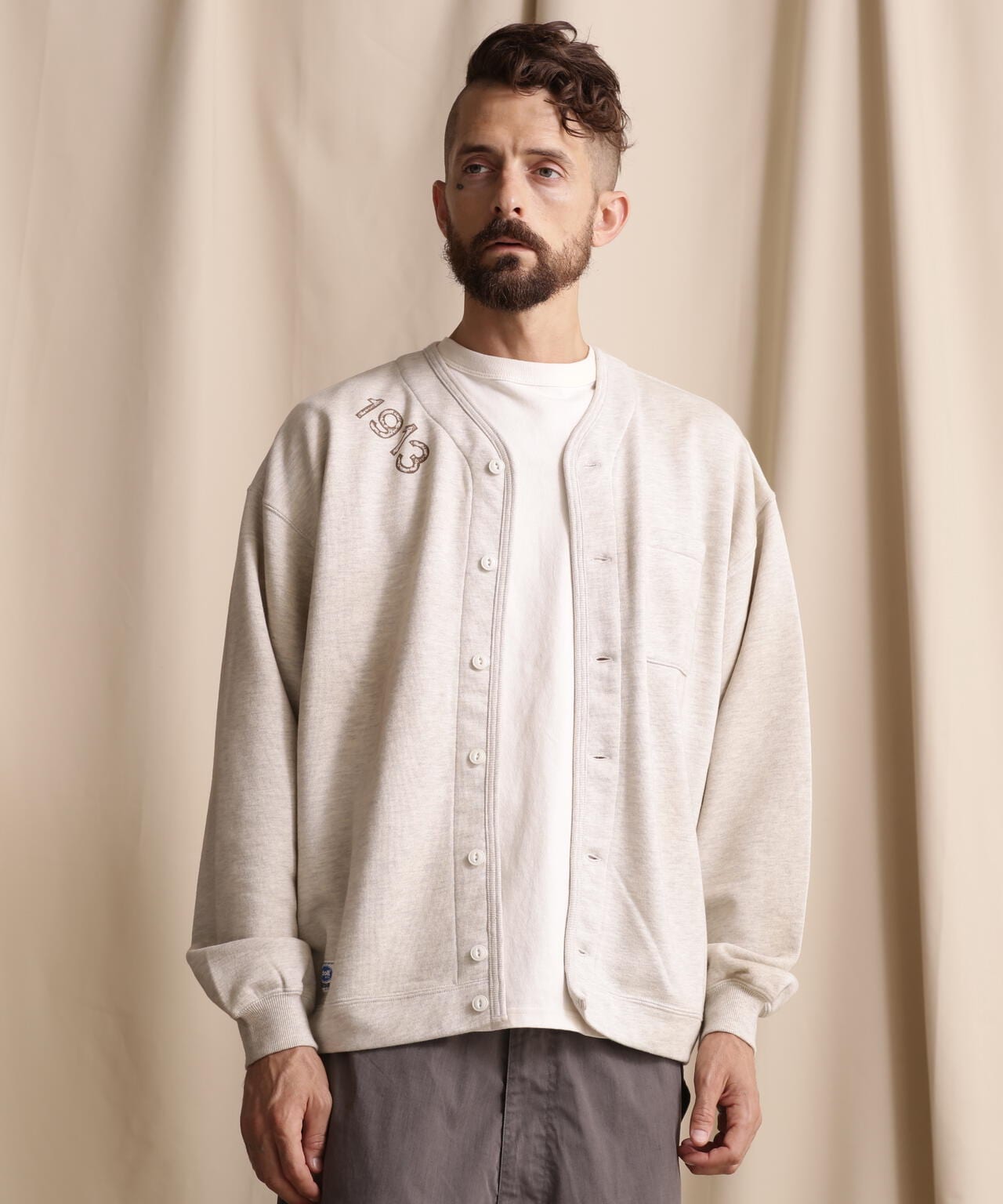 WEB LIMITED/STENCIL SWEAT CARDIGAN/ステンシル スウェット