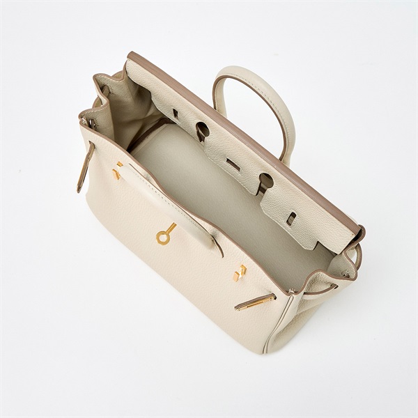 HERMES バーキン 25 2021年 Z ハンドバッグ クレ ゴールド トゴ