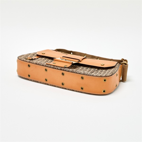 Christian Dior ショルダーバッグ ブラウン ベージュ ゴールド