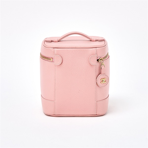 CHANEL ココマーク 2003年頃 バニティバッグ ピンク ゴールド キャビア