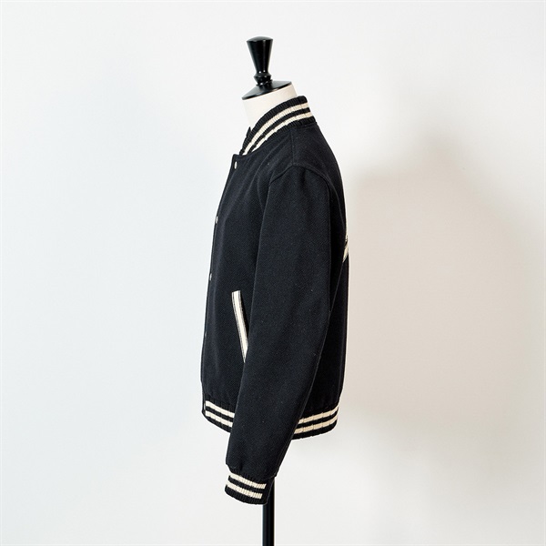 SAINT LAURENT テディ ジャケット ブルゾン 48 ブラック ウール