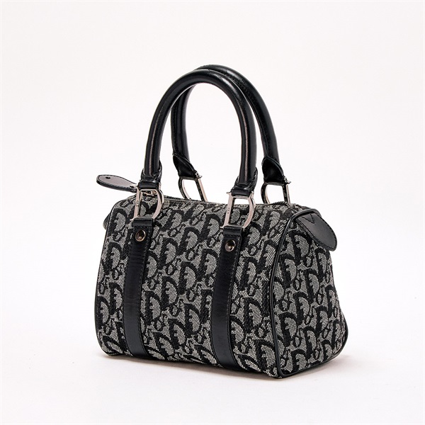 Christian Dior トロッター ミニ ハンドバッグ ブラック シルバー