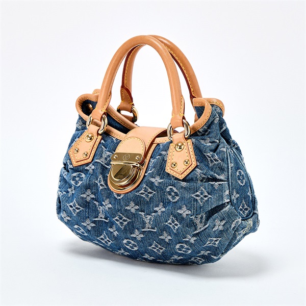 LOUIS VUITTON プリーティ モノグラムデニム ハンドバッグ M95020