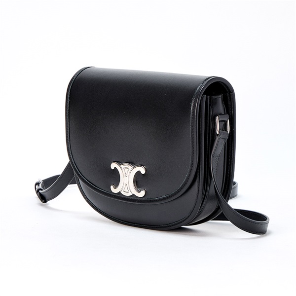 CELINE ミディアム ブザス トリオンフ ショルダーバッグ ブラック