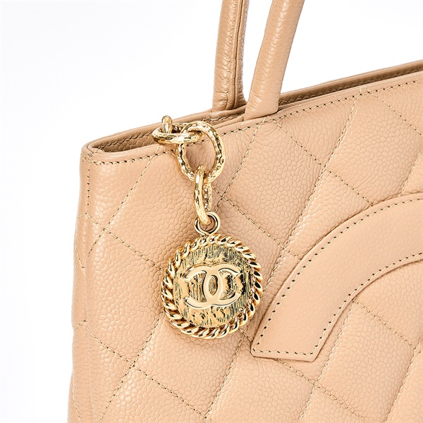 CHANEL マトラッセ 復刻 2005年 トートバッグ ベージュ ゴールド