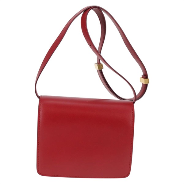 CELINE クラシックボックス スモール ショルダーバッグ レッド