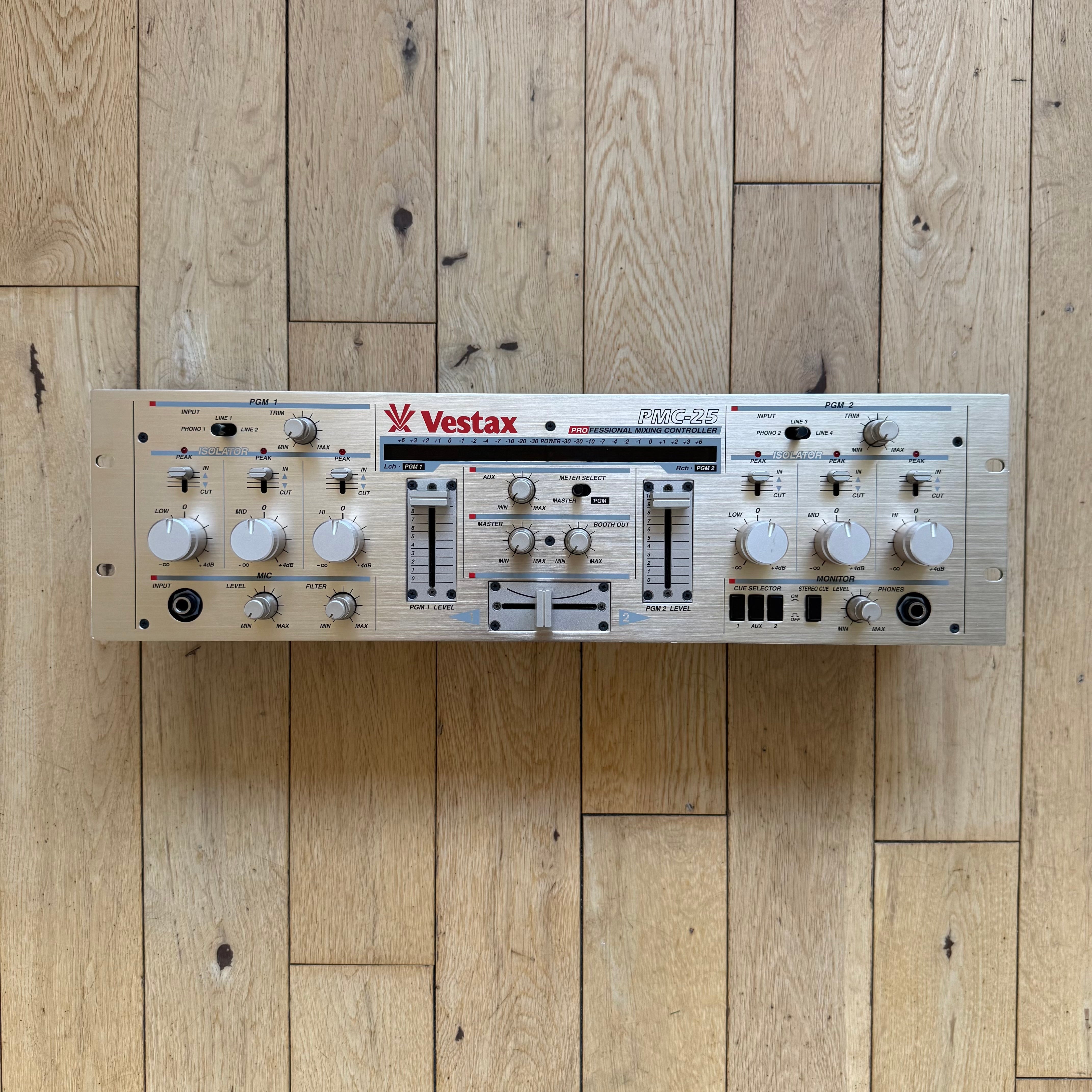 Vestax PMC-25 Serviced & Upgraded Rotary Rack Capable Mixer inc AC-12