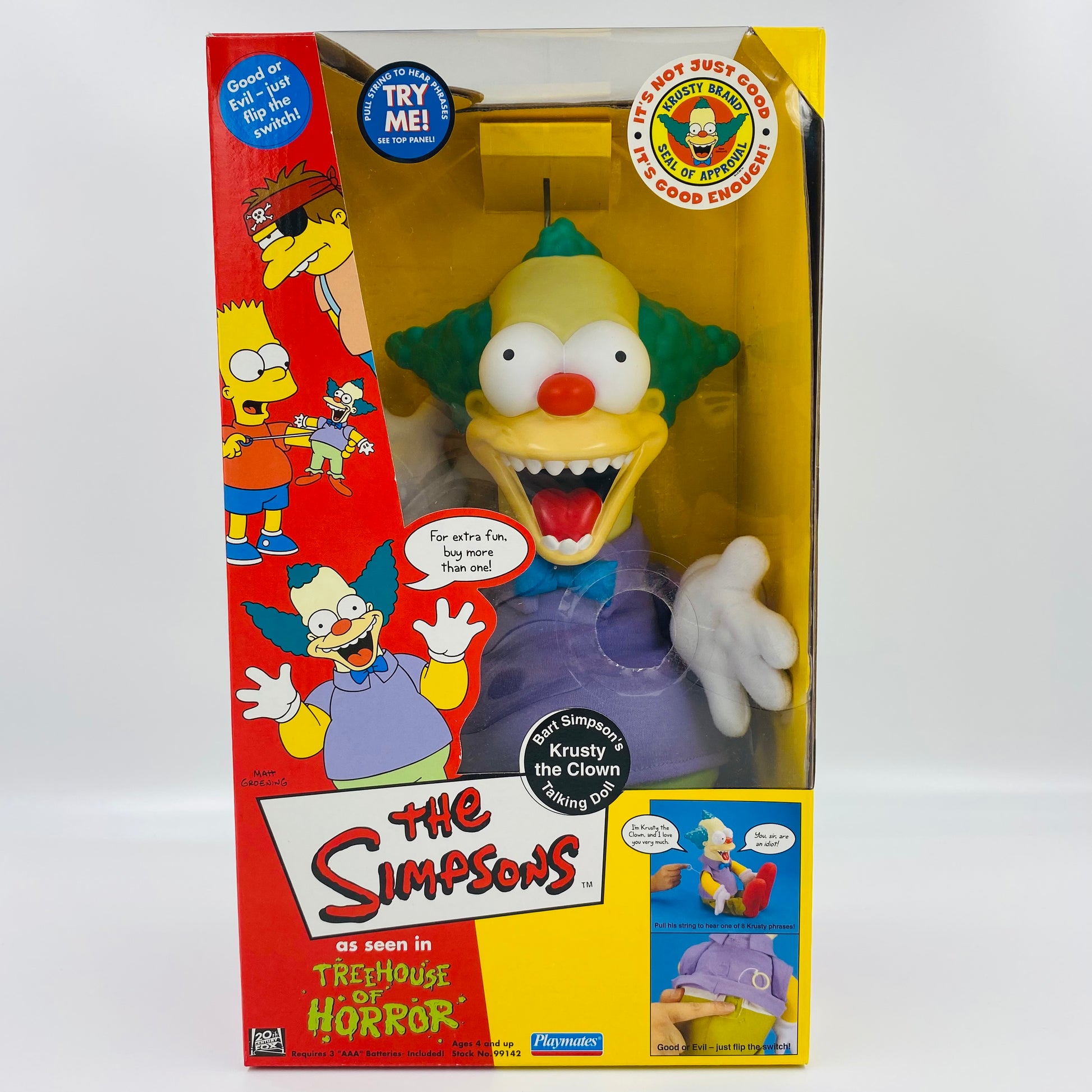 The Simpsons Krusty boxed doll (2001) Playmates – Mom and Pop