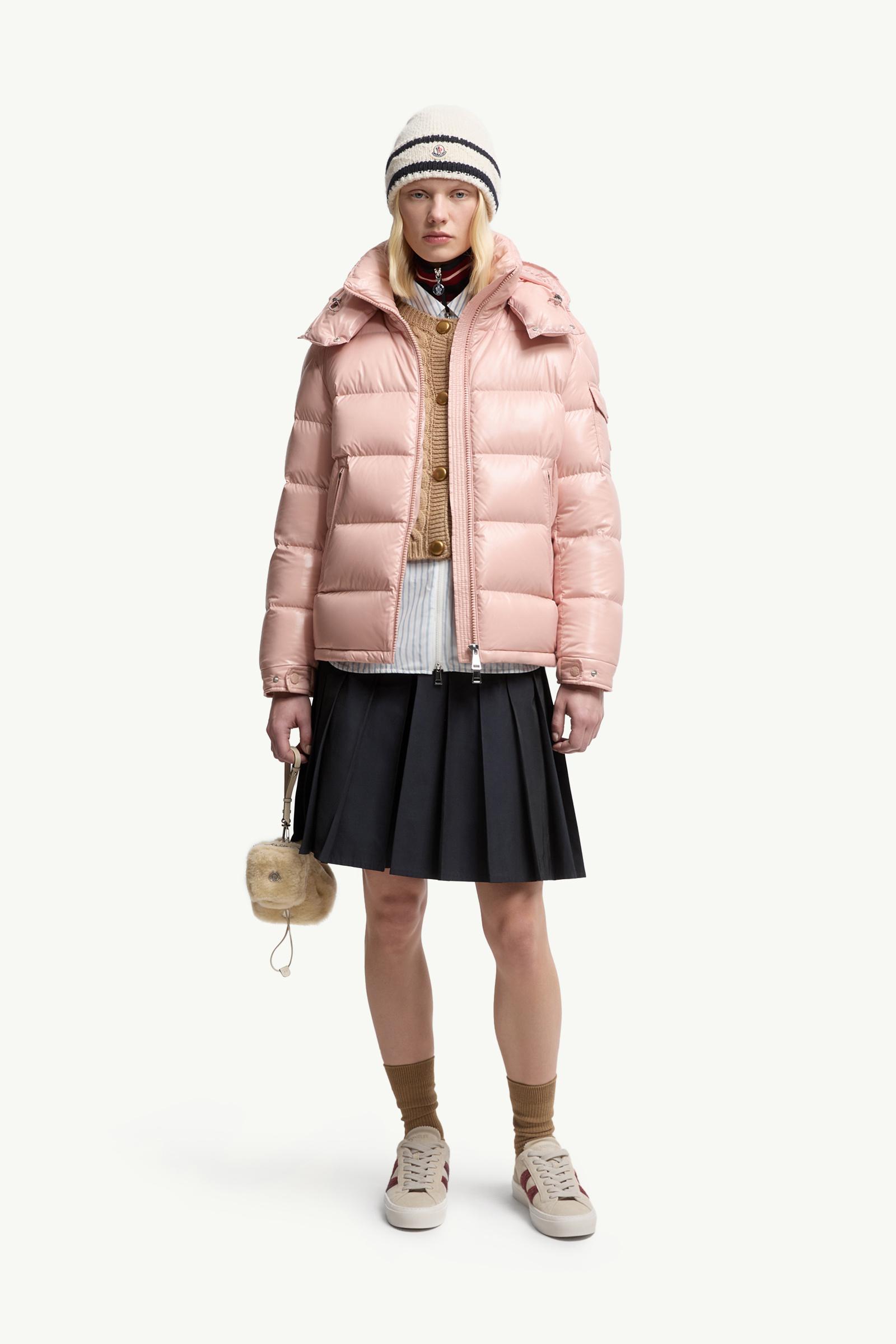 Pink Maire Hooded Short Down Jacket - Short Down Jackets for Women
