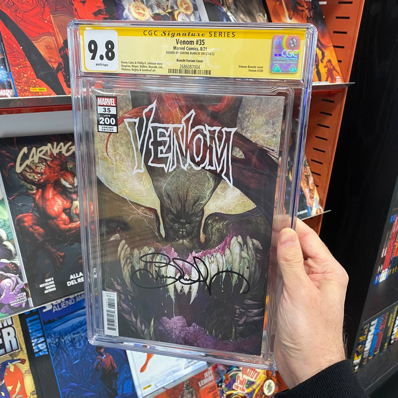 Venom #35 (Venom #200) Bianchi Variant Cover CGC Comics 9.8 signed