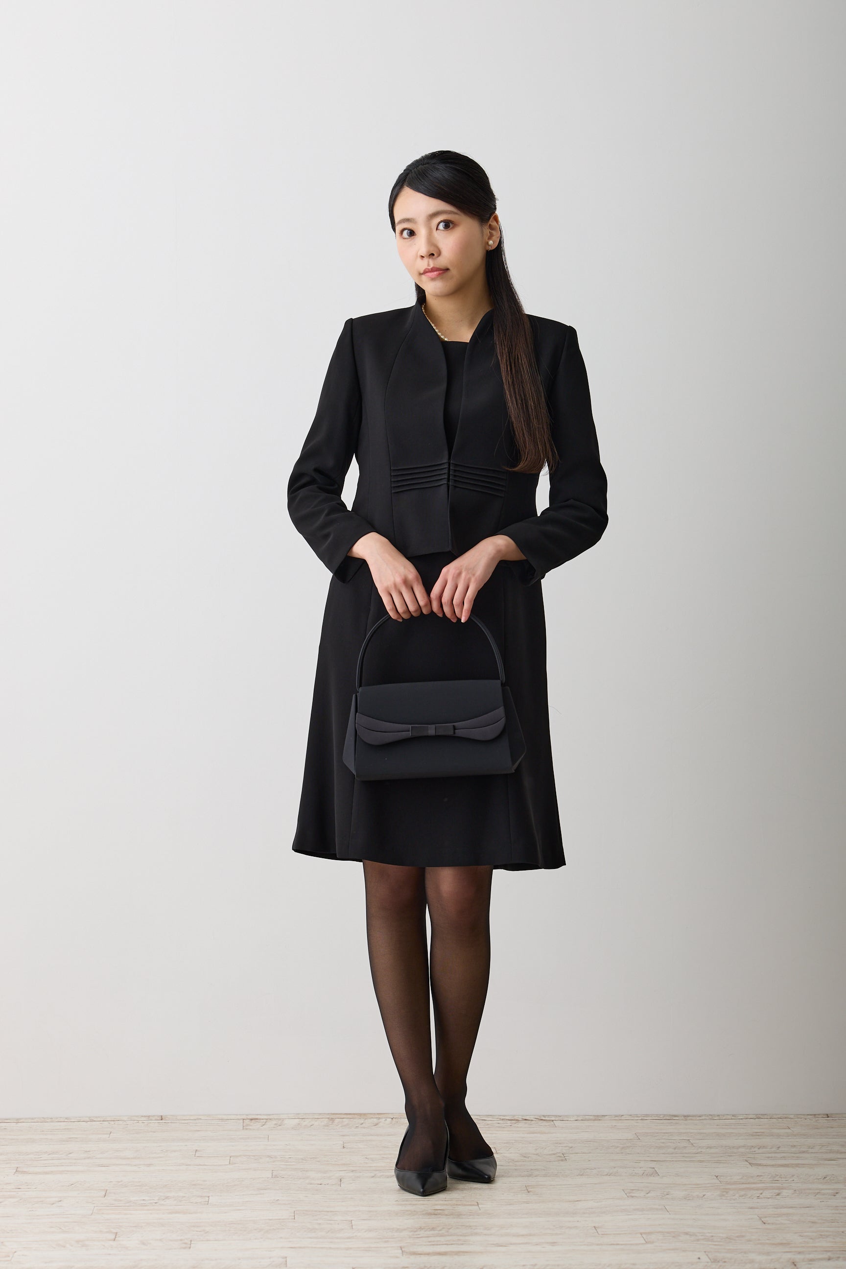 ブラックフォーマル アンサンブル ワンピース 小さいサイズ 4721