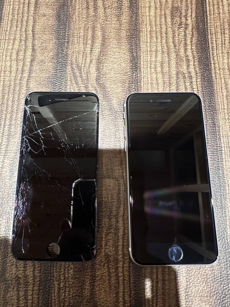 iPhoneSE2画面割れ フィルムを貼っていても。。 | iPhone 修理専門店
