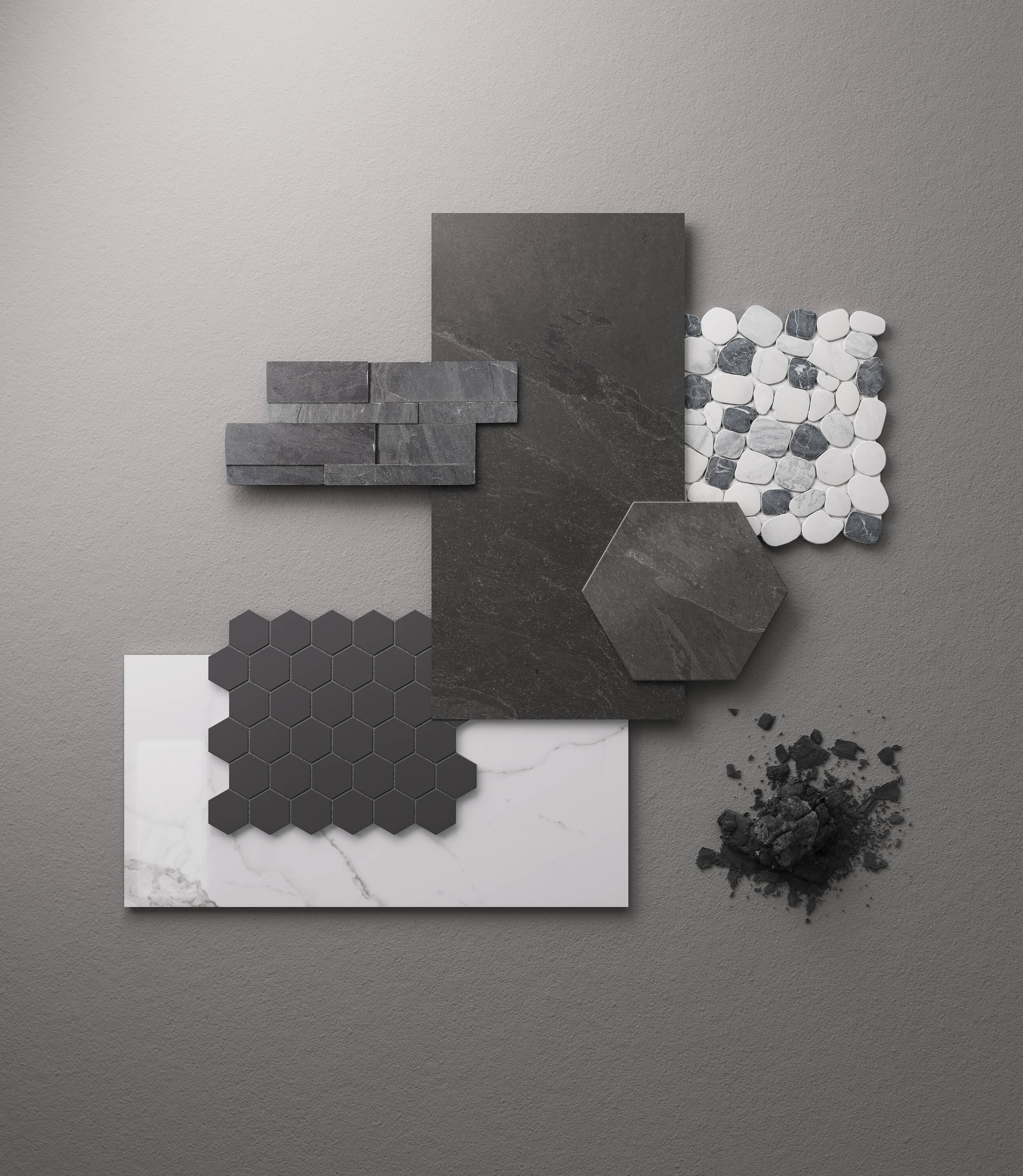 Satori Sedona Midnight 8-in x 10-in Matte Porcelain Hexagon Floor