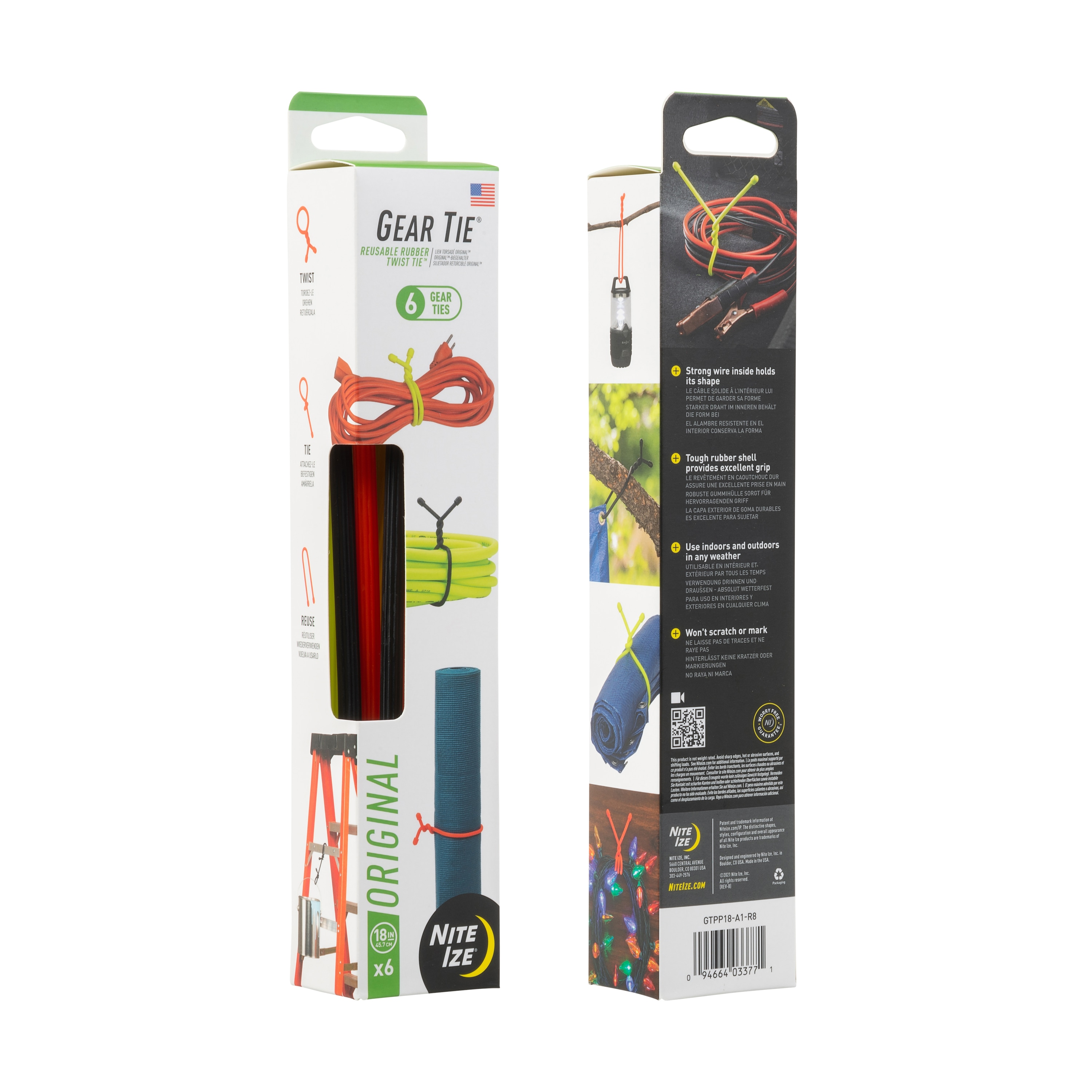 Nite Ize 18-in Polymer Twist Cable Ties with Uv Protection (6-Pack