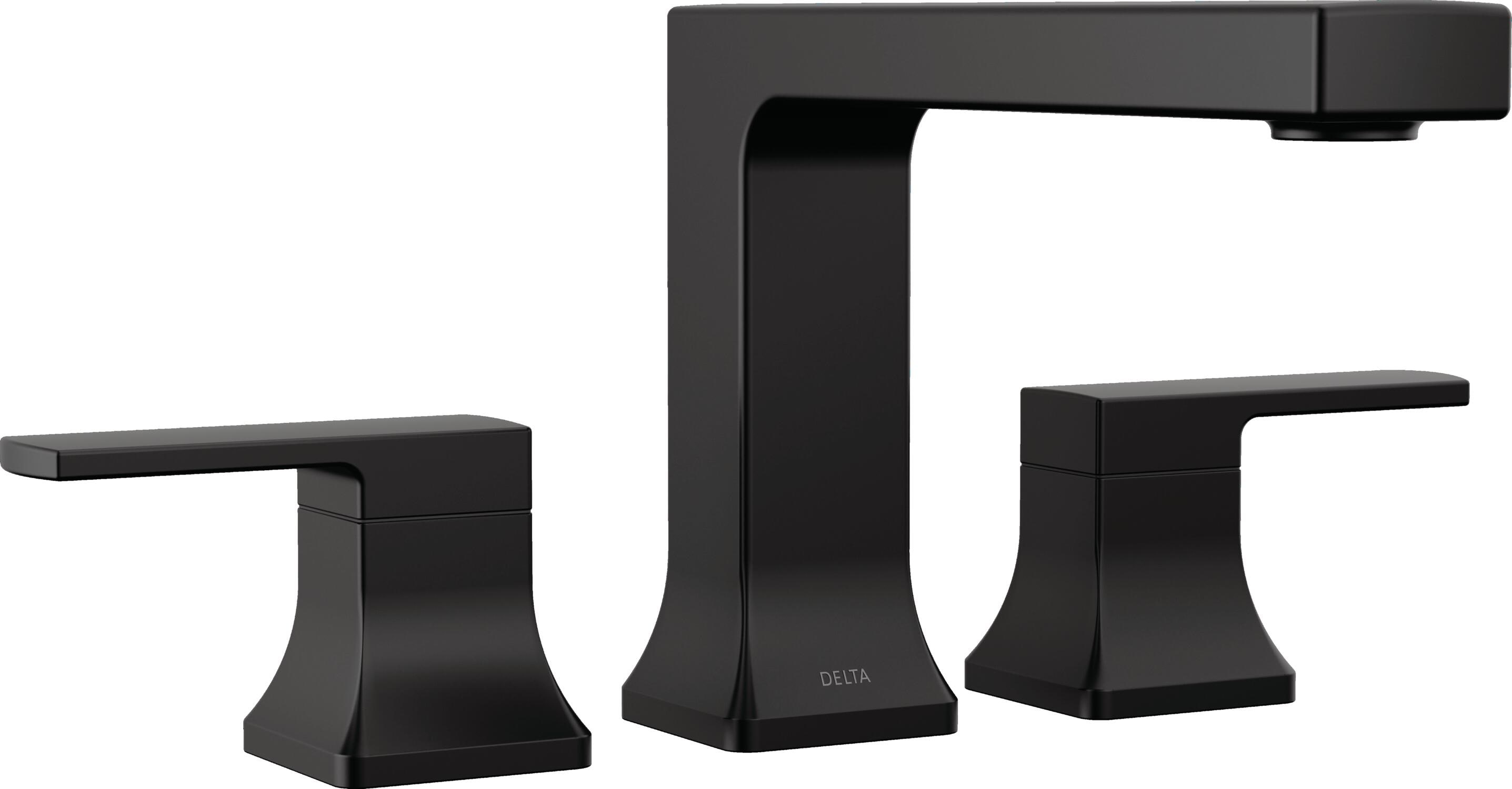 Delta Velum Matte Black 2-handle Deck-mount Roman Low-arc Bathtub