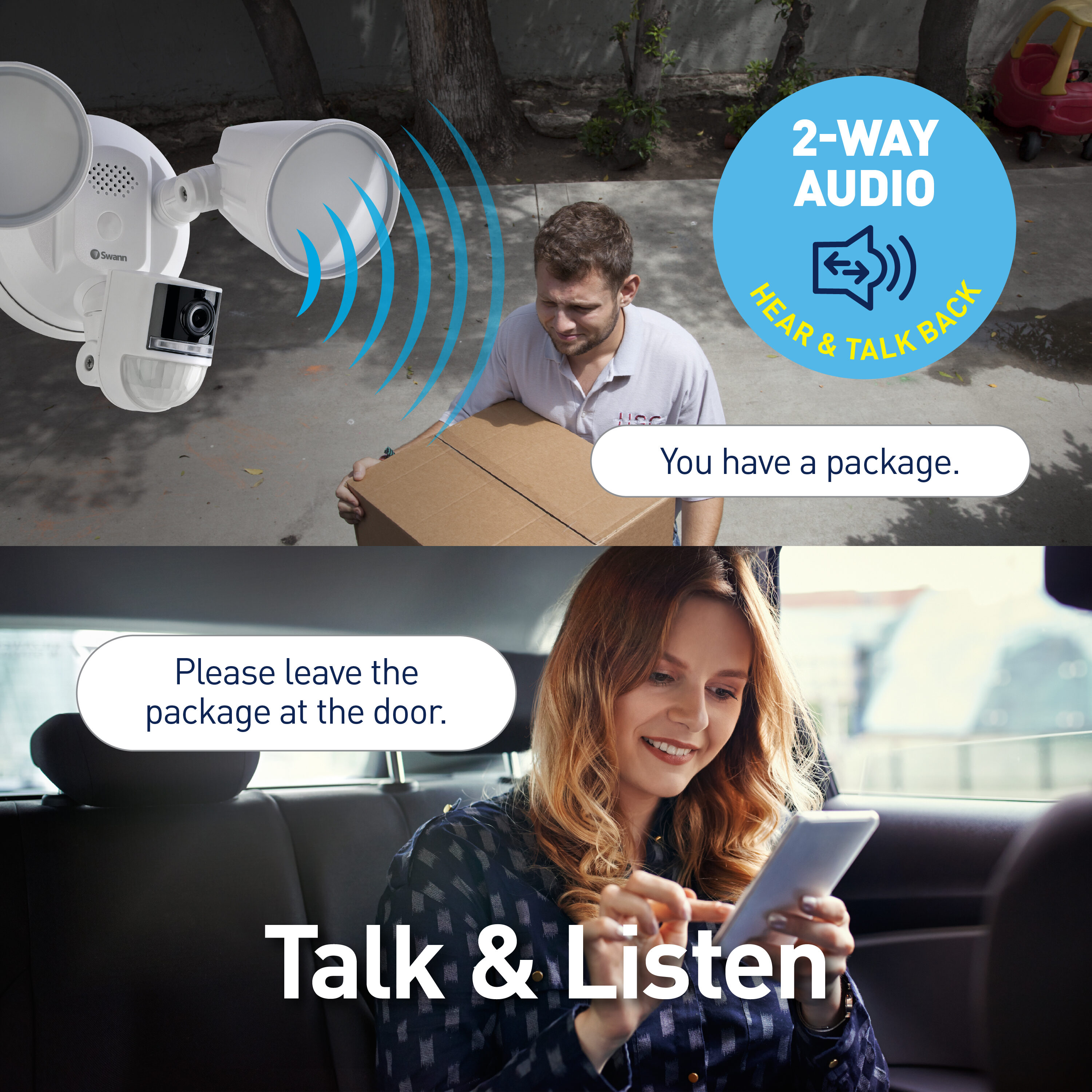 Swann 4K Floodlight Security Camera Outdoor 1-Camera Hardwired