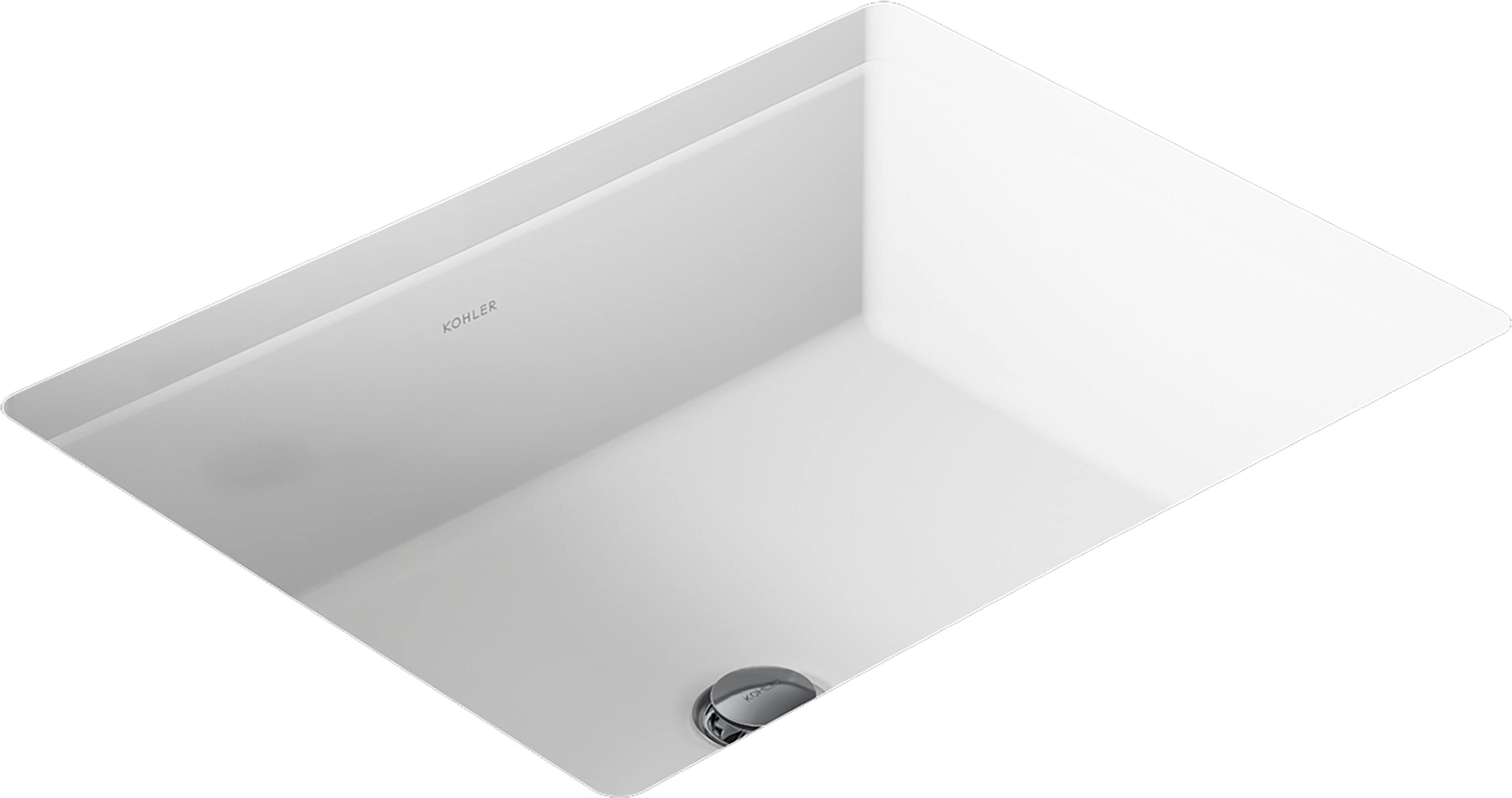 KOHLER Verticyl Vitreous China Undermount Rectangular Modern White