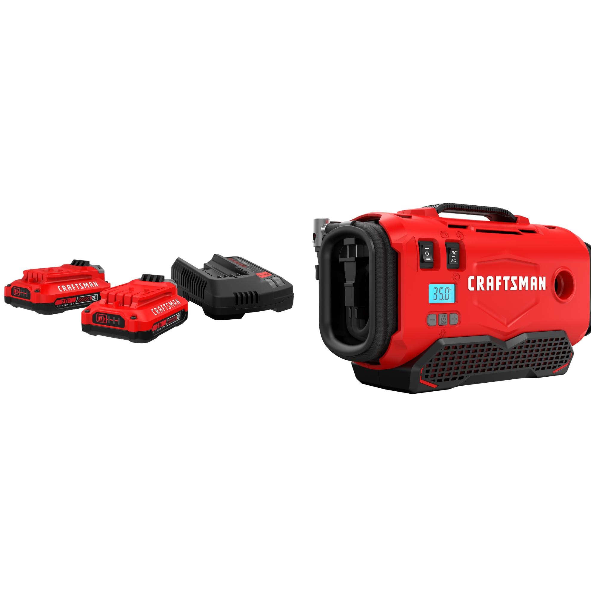 Shop CRAFTSMAN CRAFTSMAN V20 20-Volt 2 Pack 2.0 Ah Battery