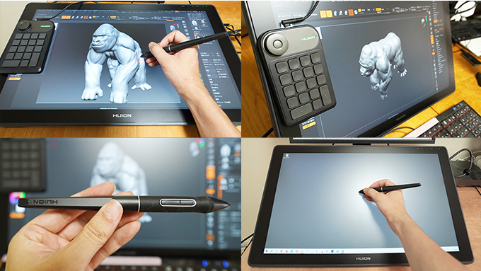 HUION KAMVAS 22 Plus+keydial mini 液晶タブレット レビュー • 3DCG
