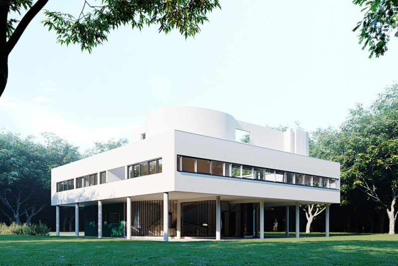 VRで巡るサヴォア邸：ル・コルビュジェの建築美を3DCGで体感 | 建築