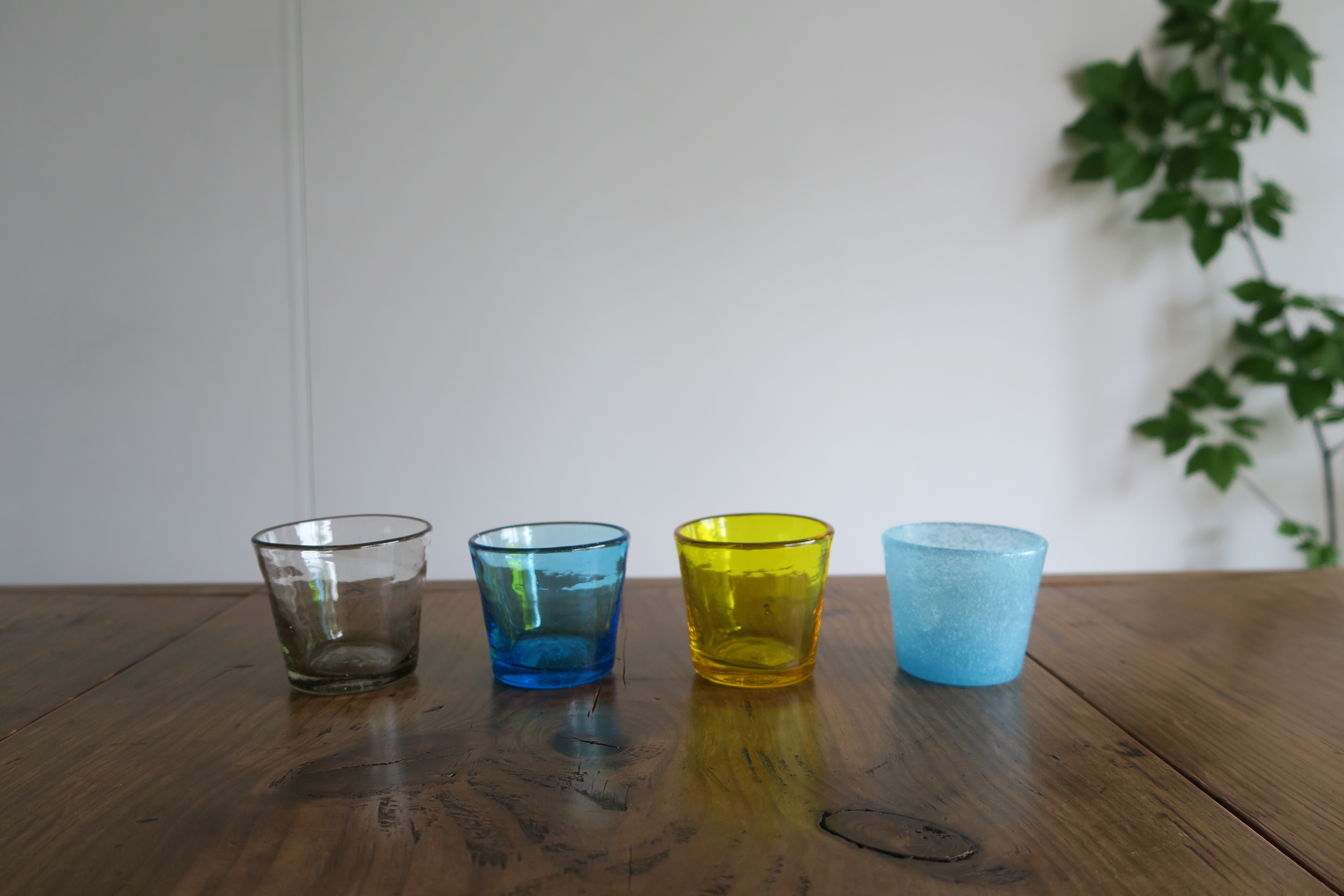 横山秀樹 ショットグラス 倉コップ 朝コップ 手吹き硝子 吹き硝子 横山