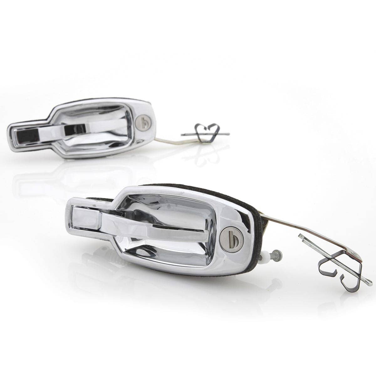 DOOR HANDLE, exterior, chrome, pair | Moss Motors