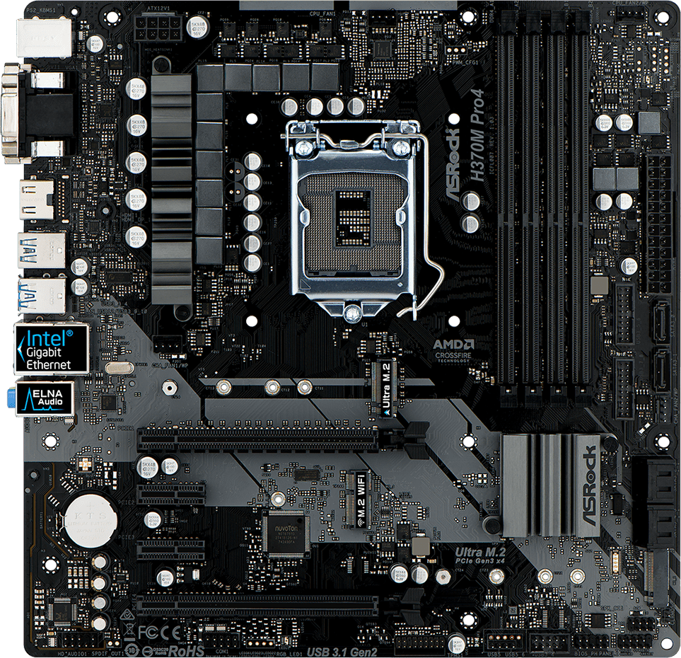 Asrock H370M Pro4 - Motherboard Specifications On MotherboardDB