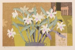 本荘正彦が木版画で制作した花や鳥の絵を通販で販売