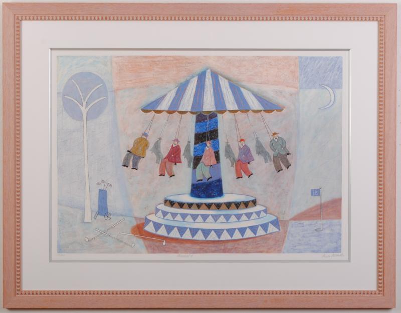 インテリアの絵画をシルクスクリーンの版画で制作したポーラ