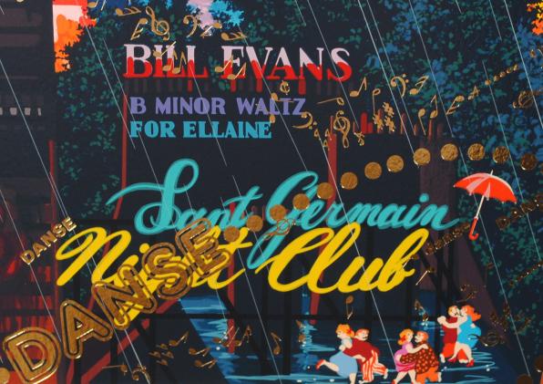 ヒロ・ヤマガタがシルクスクリーンの版画で制作した絵「ダンス・ダンス